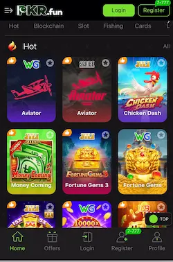 PKR Fun Game login
